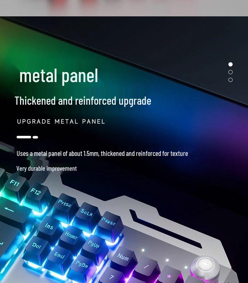 Wired Gaming Keyboard, Mouse & Headset Set - E-sports Mechanical Desktop Peripherals