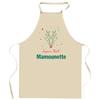 Kitchen Apron - Merry Christmas Granny - Deer Pattern - Durable Cotton - French Printing