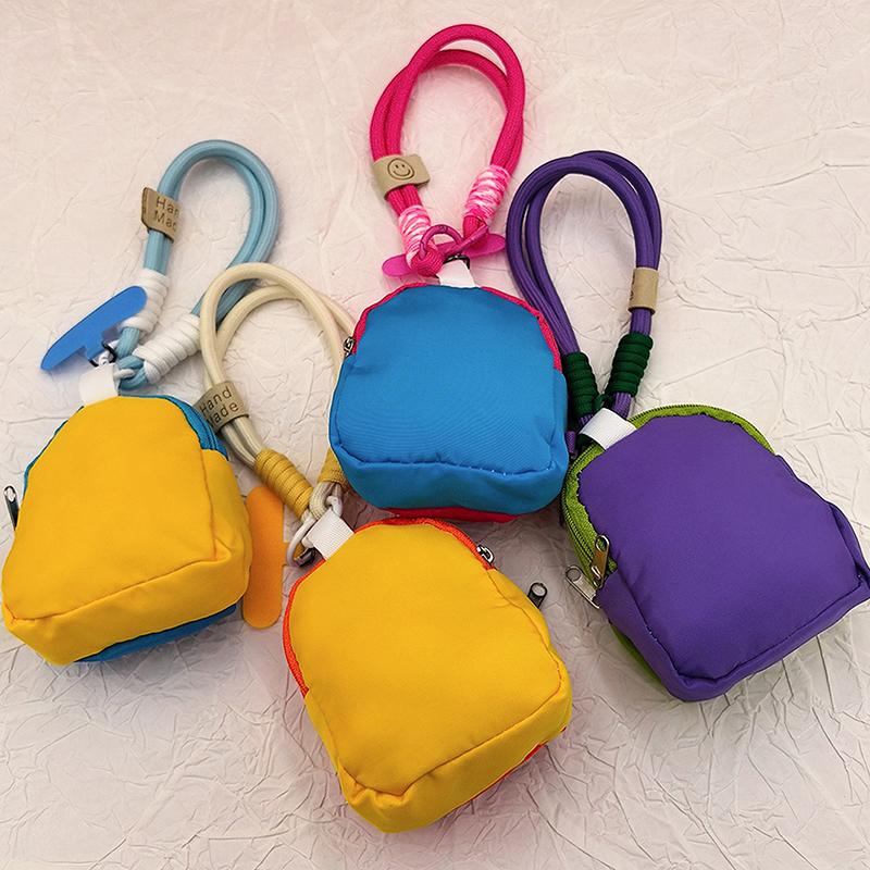 Mobile Phone Lanyard Wallet Earphone Case Storage Bag Anti Throwing Wrist Strap Cartoon Gifts For Boys Girl