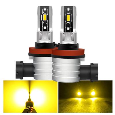 LTONXEN H11 LED Fog Lamp, Yellow, Compatible with Vehicle Inspections, H8 LED, Fog, Yellow,