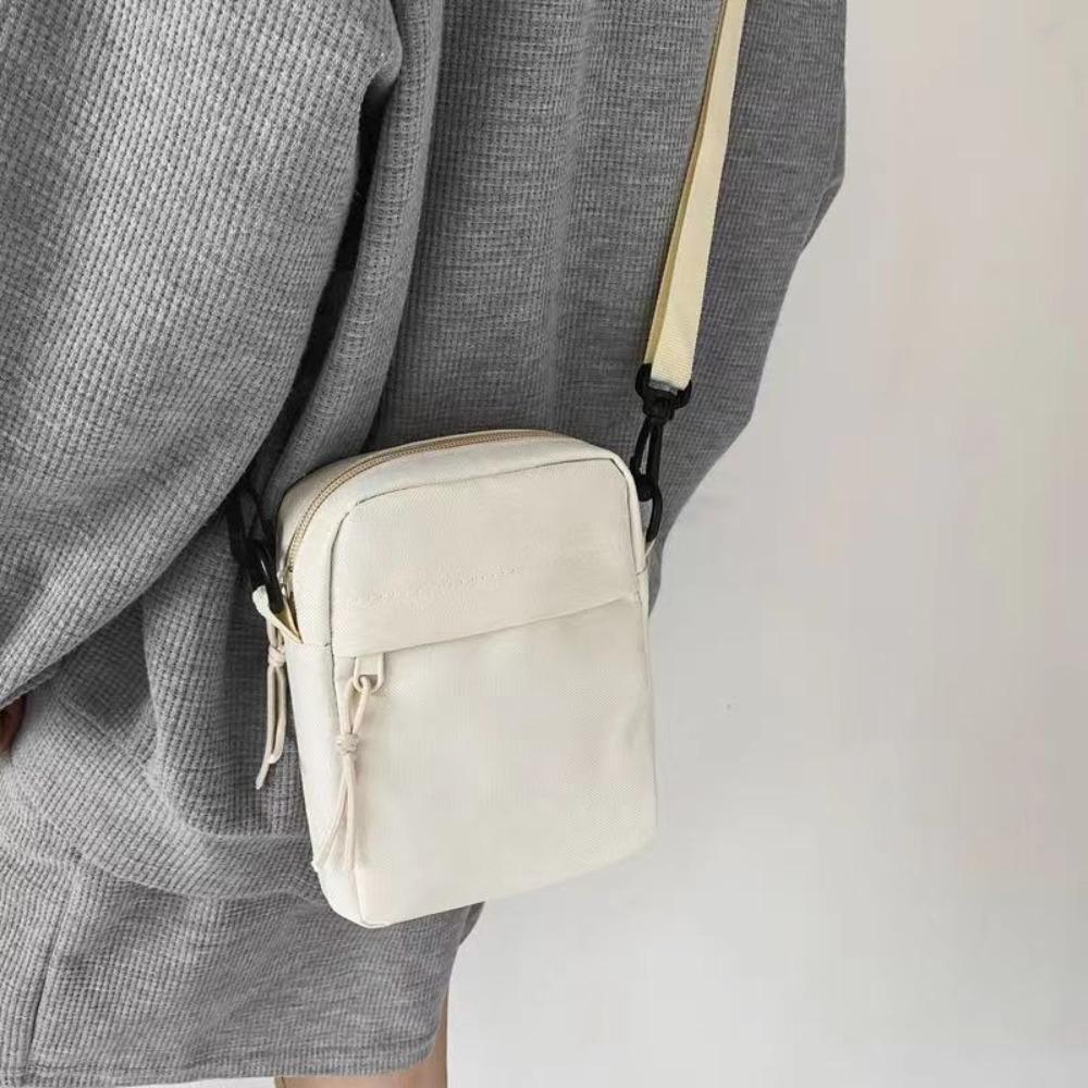 Korean Style Men Shoulder Bag Oxford Simple Phone Bag Simple Canvas Crossbody Bag  Outdoor