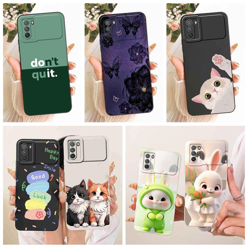For Xiaomi Poco M3 Case PocoM3 Cute Rabbit Soft Silicone Back Cover For Xiaomi Poco M3 Case 6.53'' Phone Cover Bumper Fundas