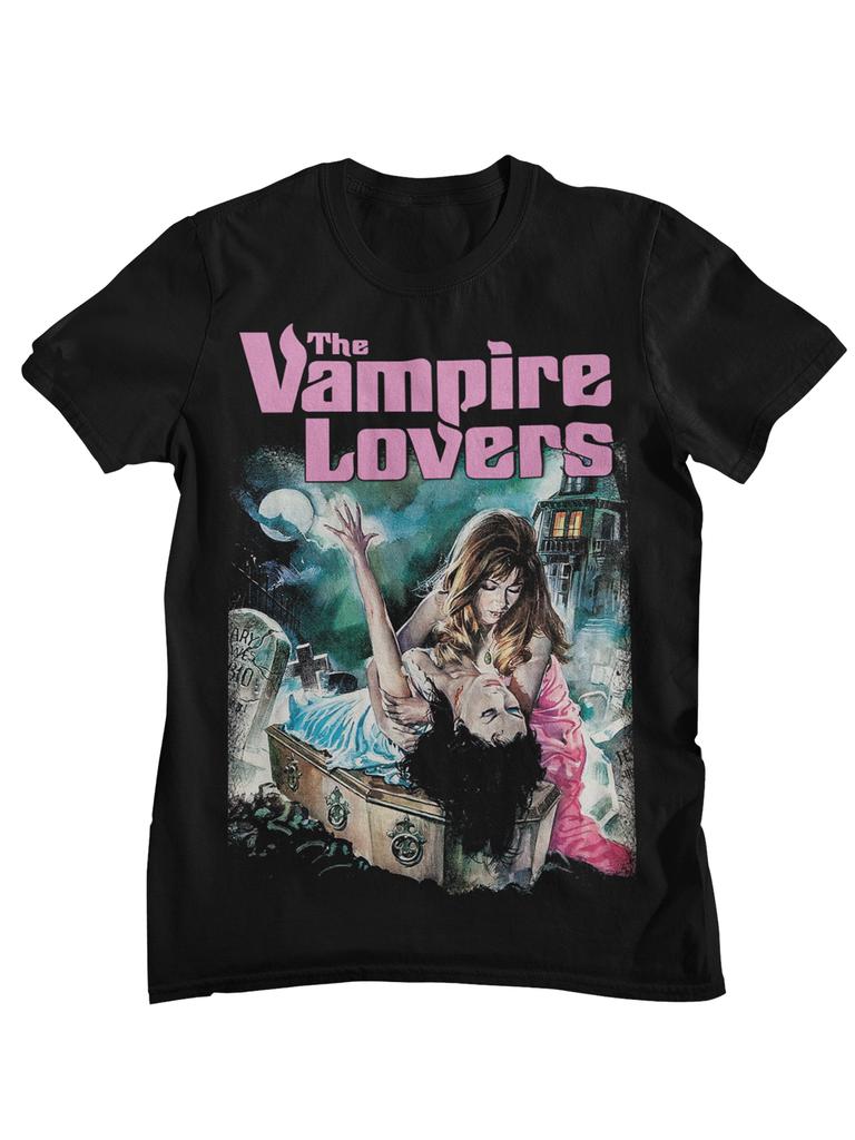 The Vampire Lovers Retro Horror Movie Graphic TShirt Unisex Women Vintage Gothic Cult Classic Casual Cotton Black Tops