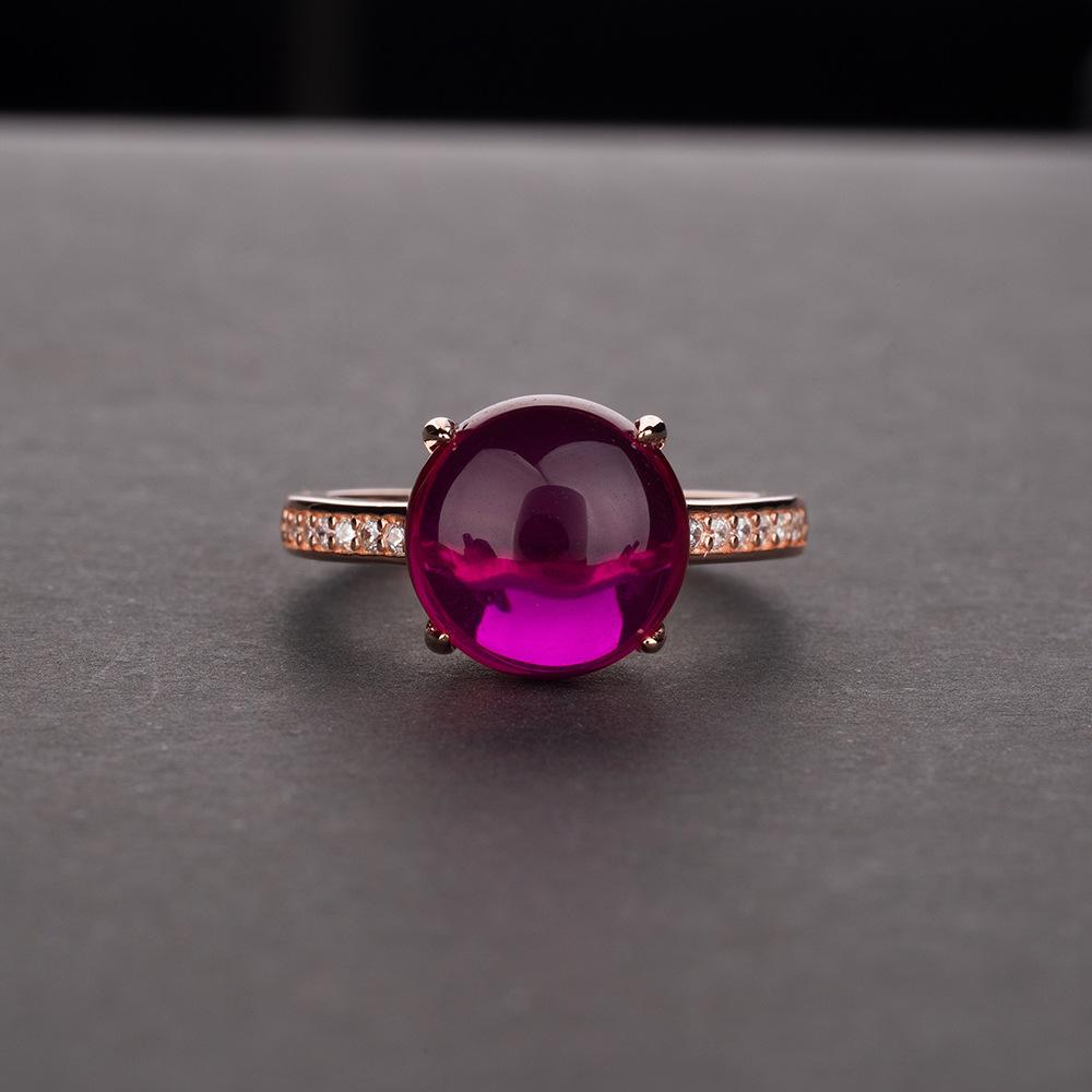 Gica Gema 925 Sterling Silver Oval Personality Fashion High Grade New Women's Ring Female Charm Finger Jewelry Wedding Engagement Gift