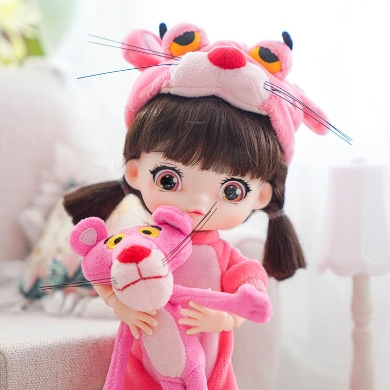 New POP MART Pop Mart IP Viya Doll Pink Panther, Trendy Figure 21cm Ball Jointed Dolls 6941448619680