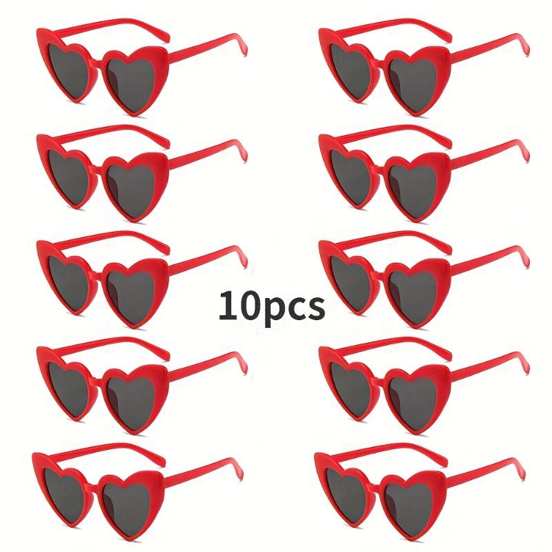 

10-pack classic black & white heart-frame glasses Ideal for weddings, parties, outdoor sports & daily matching