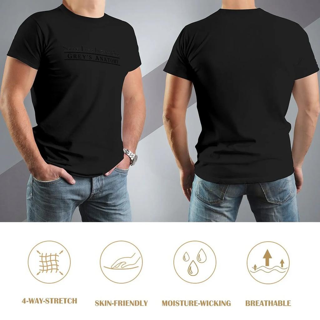 Watching Grey’s Anatomy T-Shirt Aesthetic Clothes Shirts Graphic Plain Black T Shirts Men