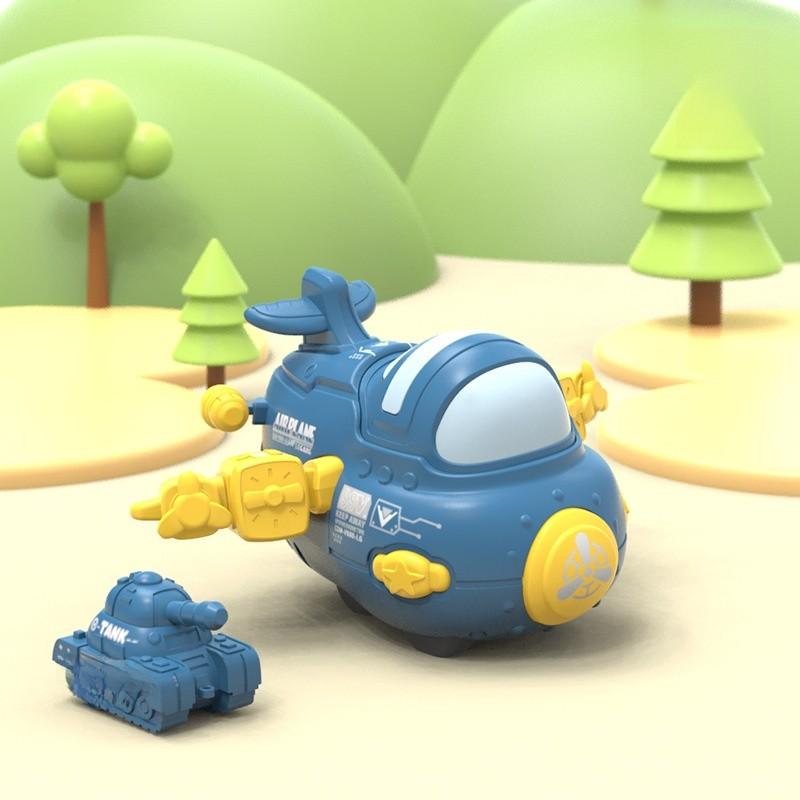 Inertia Tank Toy For Boys With Launching Cannon And Gear Design For Creative Play