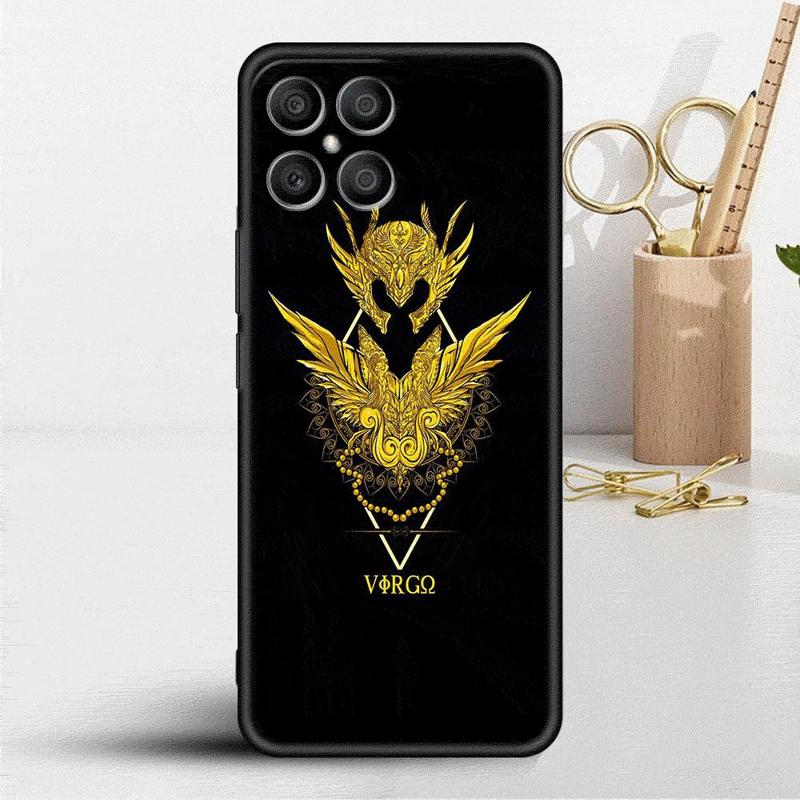 Anime Saint Seiya Logo Case For Honor X8 X8a 90 X9a 8X 70 50 20 Magic5 Pro 9X P60 P50 Black Soft Phone Funda