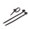 10PCS New Nylon Plastic Vehicle Motocycle Cable Tie Car Wiring Harness Retainer Clip Push Mount Auto Fasteners Black Color