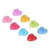 200pcs Multicolor Heart Shaped Buttons 2 Holes Resin Heart Buttons Decorative Buttons  For Sewing