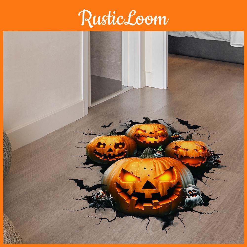 Spooky Sticker Wall Pvc Halloween Pumpkin Bat Sticker For Home Decor Restaurant