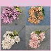 Artificial Silk Snow Orchid Bouquet For Home Decor Wedding Party Arrangement