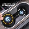 OPQ1 For Volkswagen VW Car Coasters Water Cup Slots Non-Slip Mat Waterproof Drink Pad Scirocco Passat Polo B5 B6 B7 CC Tiguan Sharan
