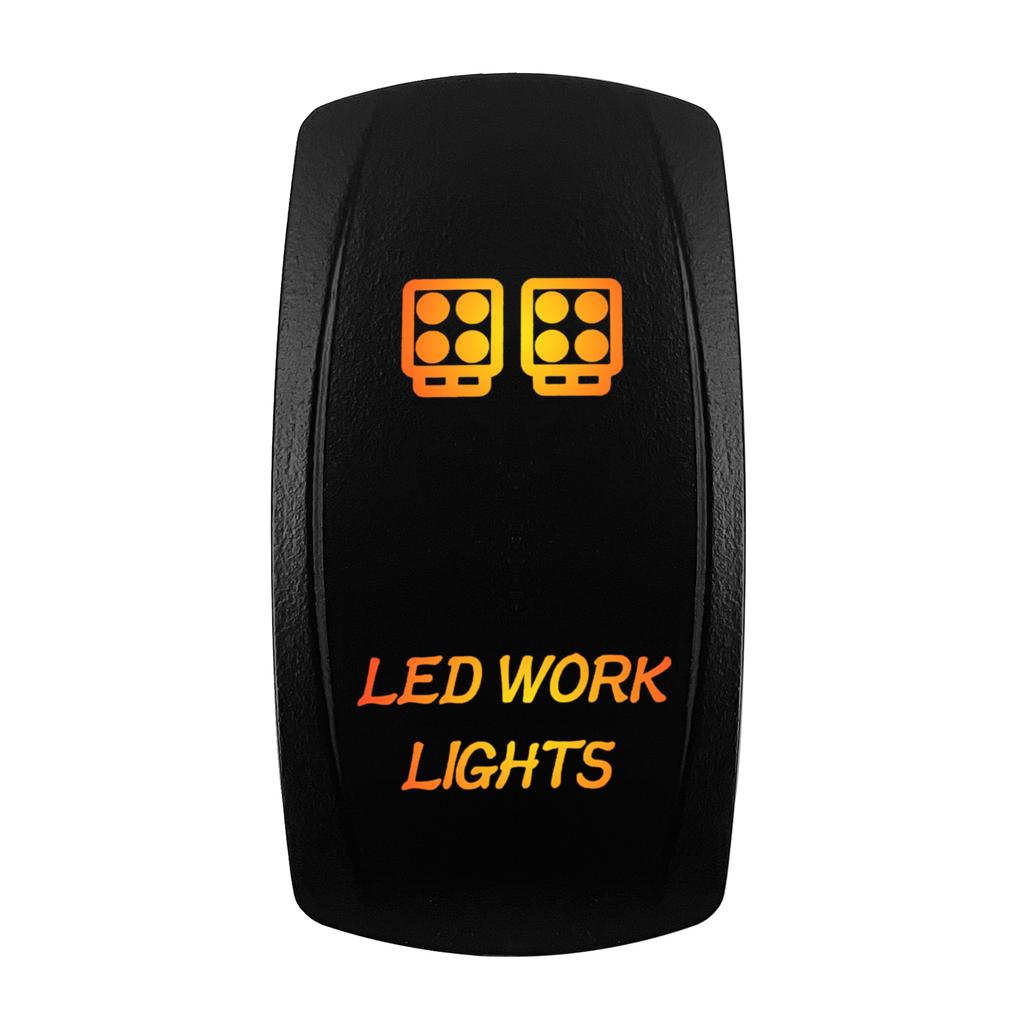 Comutator Basculant cu LED Portocaliu/Chihlimbar Bară Luminoasă LED Lumini Spot 5P/7Pini Pornit Oprit Pornit Pentru Mașină Barcă Camion PV Stil ARB Piese Auto Camper Comutatoare Baterie5