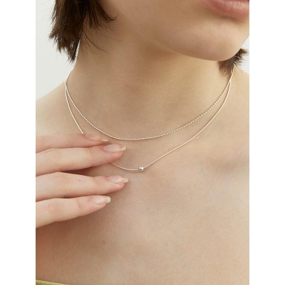 Silver 925 Mini Egg Ball Necklace Lsn54