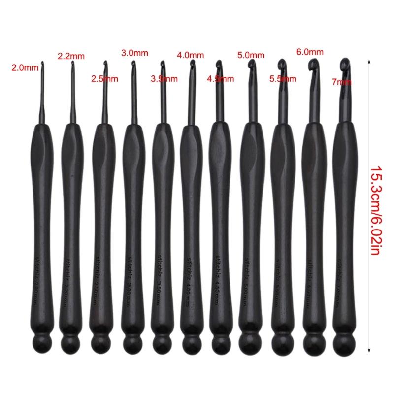 Q1JB 20 Pcs 2.0-7.0mm Crochet Needle Knitting Needle Crochet Hook Crochet Accessories