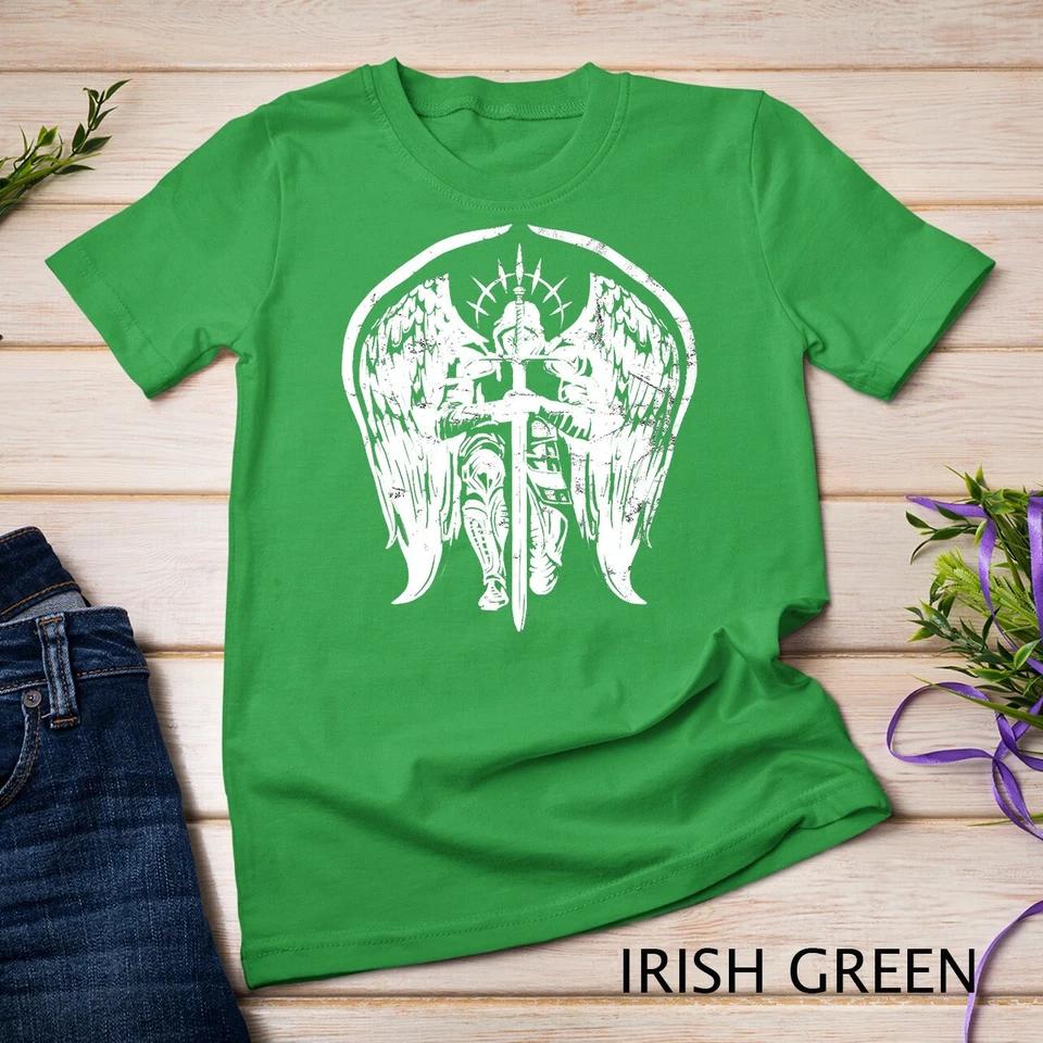 Angel Archangel Michael Christian Warrior Gift Unisex T-shirt 4 S