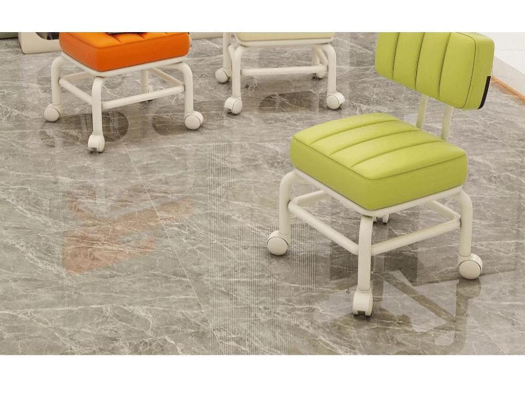 Universal Low Wheel Stool for Home with Thickened Material and Casters