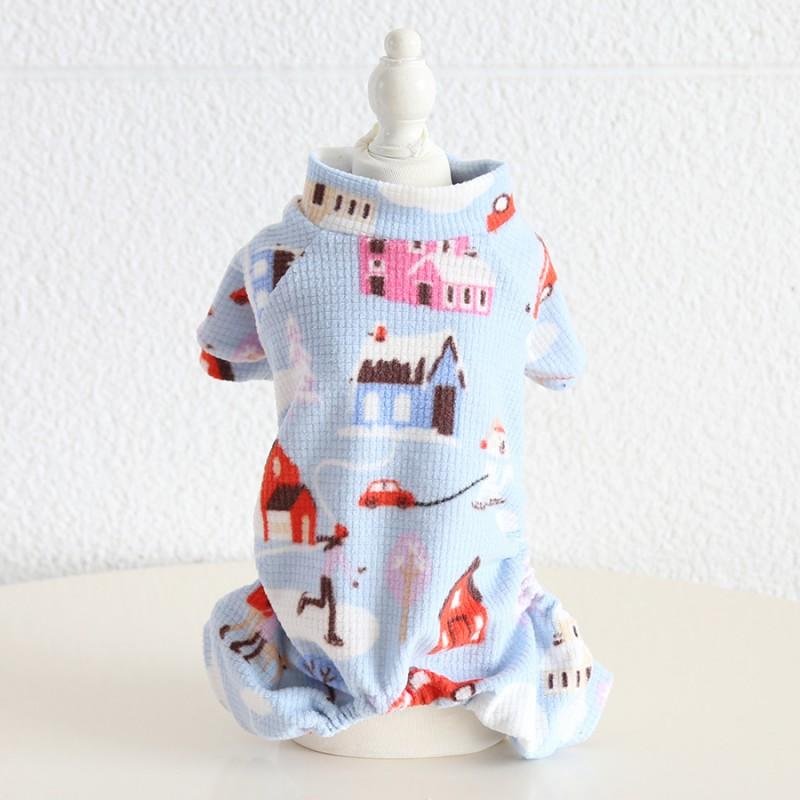 Petstyle Cute Fleece Dog Cat Onesie Warm Winter Pet Pajamas Small Medium Clothing