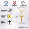 Stainless Steel Jesus Cross Pendant Necklace Fashion Gold Silver Color Christian Necklace Religion Prayer Faith Jewelry for Men