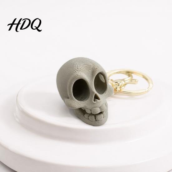 Desk Decor 3D Printed Cute Skull Keychain Artistic Tabletop Ornament