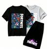 Anime Game Fortress Print Outdoor Street Kids T-shirt and Shorts Summer Home Casual Outfit Boy and Girl's Sports Set