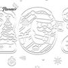 Nordic Style Winter Decor 4PCS 2027 Christmas New Year Static Window Clings, Snow Town Party Supplies Snowflake Stickers, Reusable Glass Decals