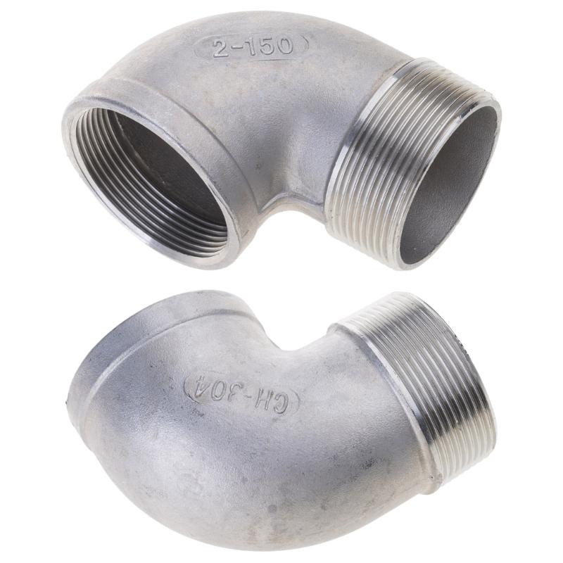 Industrial Steel 2 Inch NPT Elbow Connector 90 Degree Male Female Threaded Fitting Upgrades for High Pressure Plumbing
