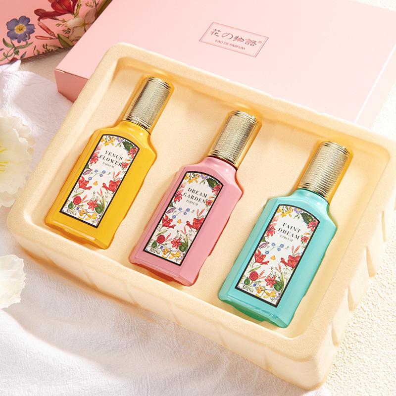 Qimeng Gardenia Women's Perfume Set Jasmine Fragrance Three-piece Gift Thailand