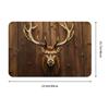 Wood Deer Print Door Floor Bathroom Kitchen Mat Anti-Slip Outdoor  Doormat Living Room Entrance Carpet Rug