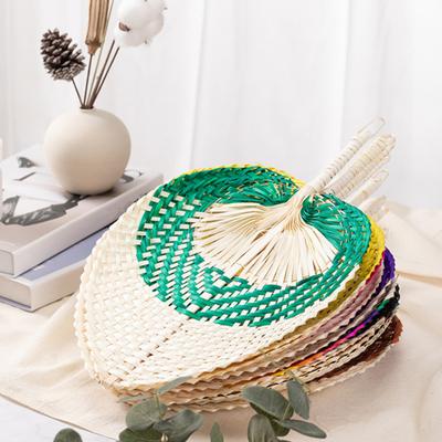 Yousheng Handgewebter Fächer Natürlicher Bambus Rattan Handfächer Chinesischer Stil Gewebter Palmblatt Handfächer Sommer Kühlender Fächer Hochzeitsparty Dekoration
