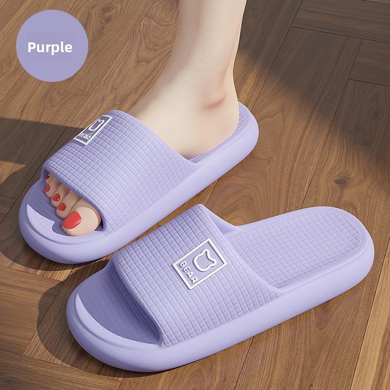 Fashion Fashion Summer Couple Non-slip Flat Slides Soft Cosy Seabeach Sandals Men's Slippers Women Casual Home Indoor Flip Flops