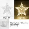 Christmas Decoration LED Glowing Tree Topper Five Pointed Star Christmas Tree Ornaments Home Decor Navidad New Year 2025 Decor