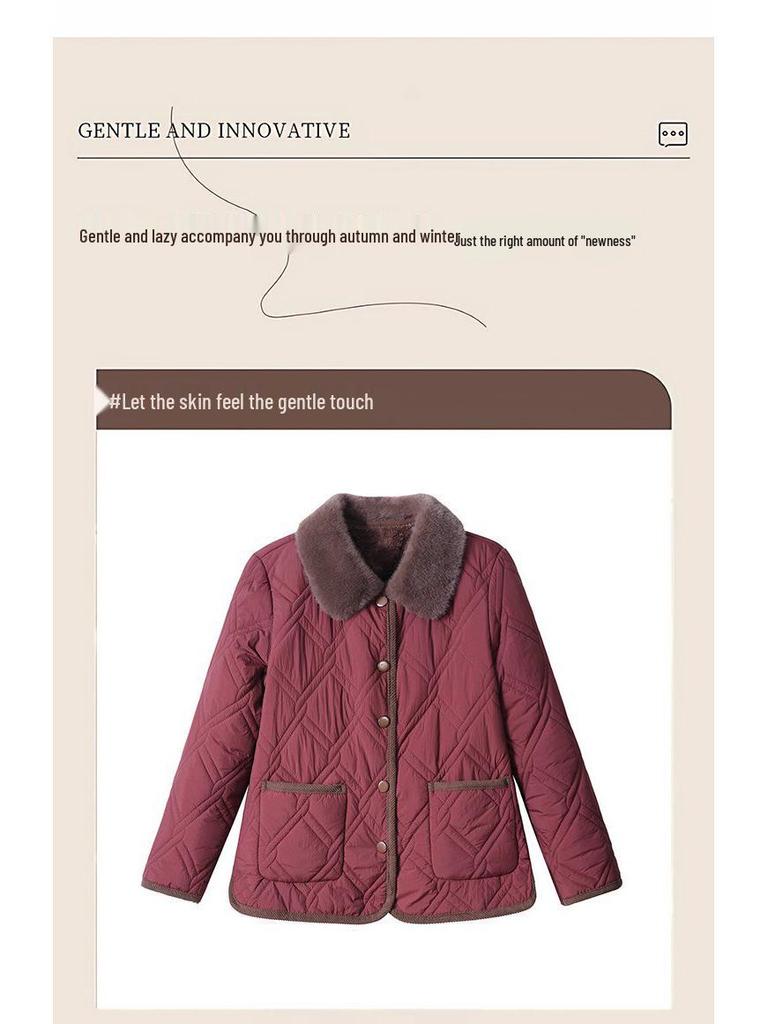 Women's Plus Size Velvet-Padded Winter Outerwear: Thick, Warm, Fashionable Top