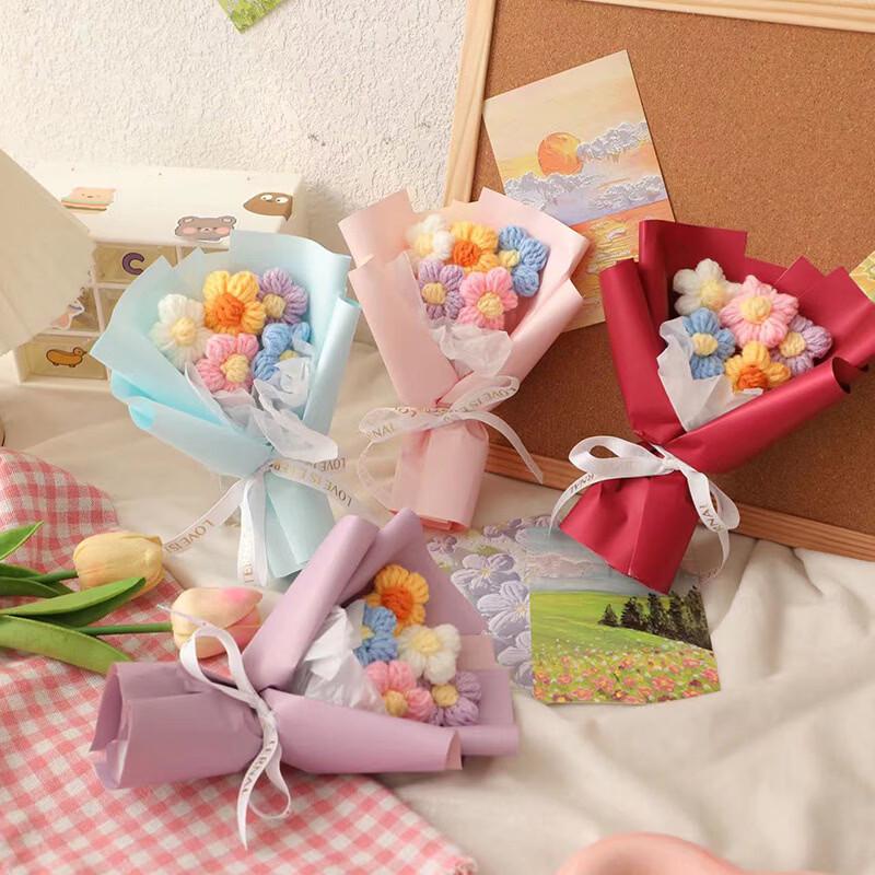 Handmade Knitted Mini Flower Bouquet Gift