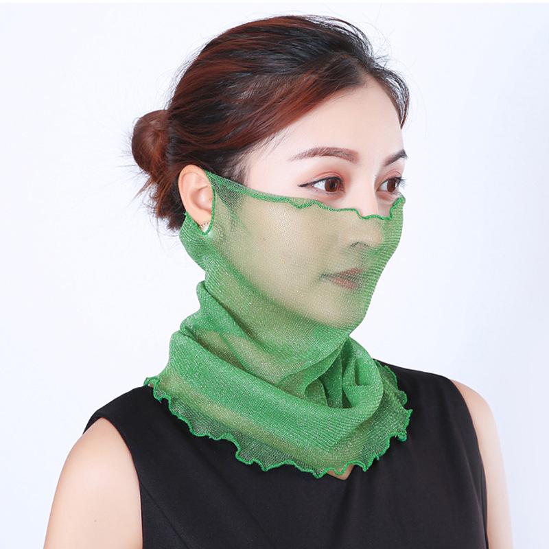 Women's Versatile Silk Neck Gaiter: Pullover, Sun Protection, Ear-Hanging, All-Match Scarf & Mask