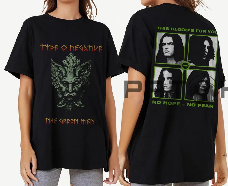 Type O Negative T Shirt , Retro Gothic Metal Band Music Merch T-Shirt