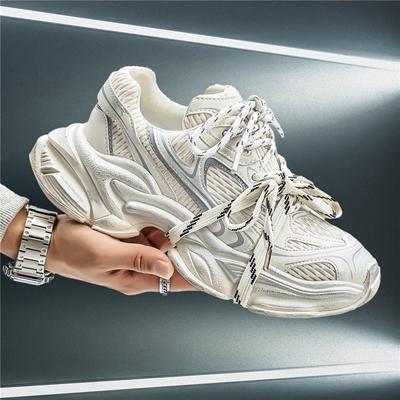 Zomer nieuwe casual mesh, comfortabele en ademende lage dikke zool dad shoes