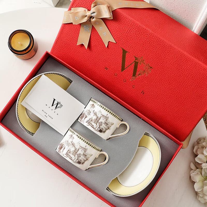 WOOCH European Style Teacup and Saucer Gift Set