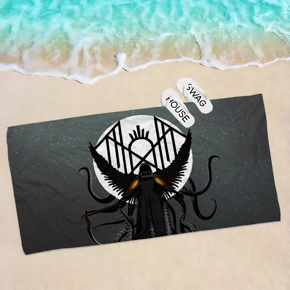 Band S-Sleep Token Microfiber Printed Beach Towel Mountain Climbing Yoga Beach Swimming Running Absorbent Soft Towel