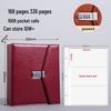 Waterproof Leather Password Lock Cash Storage Book for Paper Money, New Model, Three-Fold Design