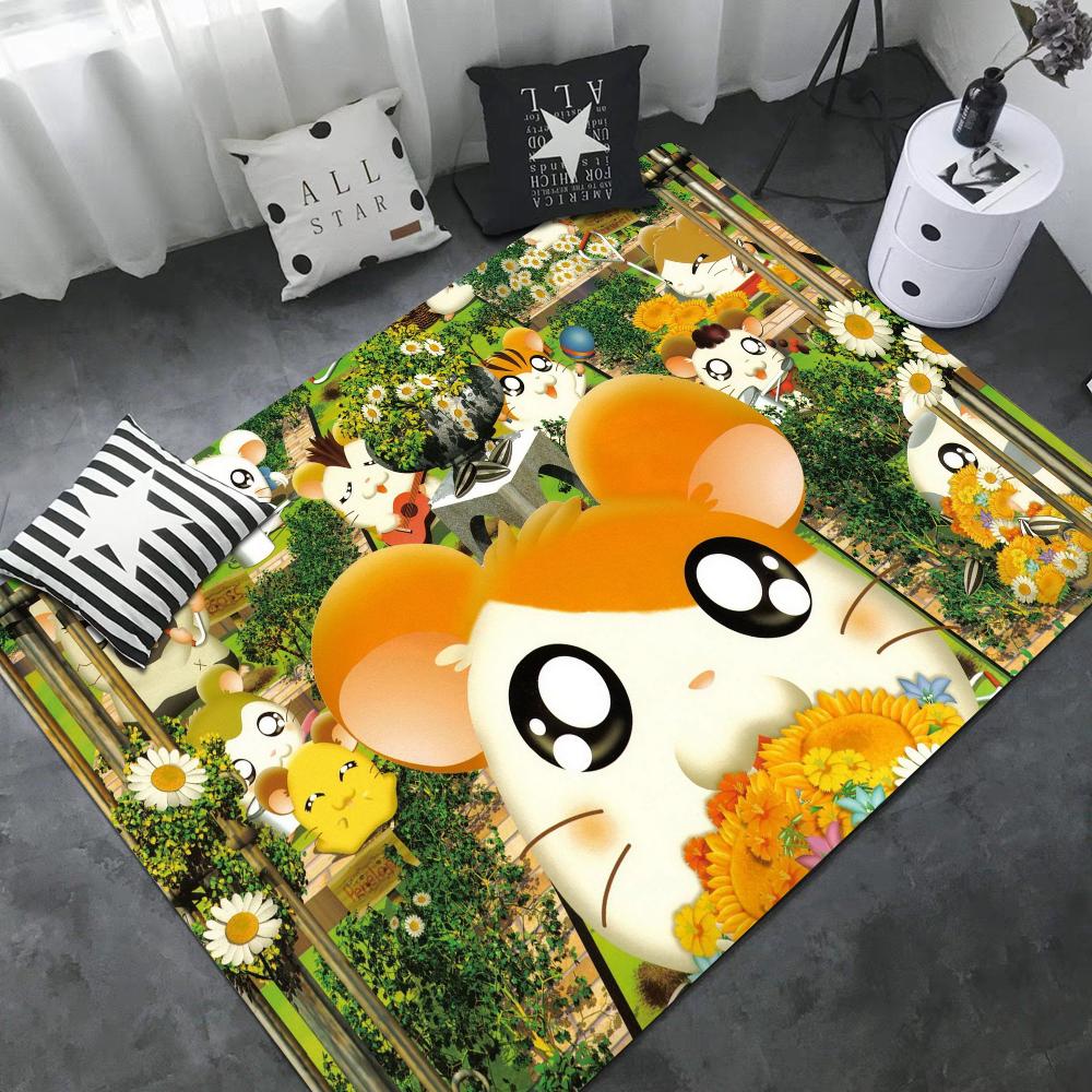 Animacinis mielas Hamtaro grindų kilimėlis Stačiakampis Neslystantis Namų Minkštas Kilimėlis Prieangio Vidaus Lauko Kilimėlis Sveikinimo Durų Kilimėlis