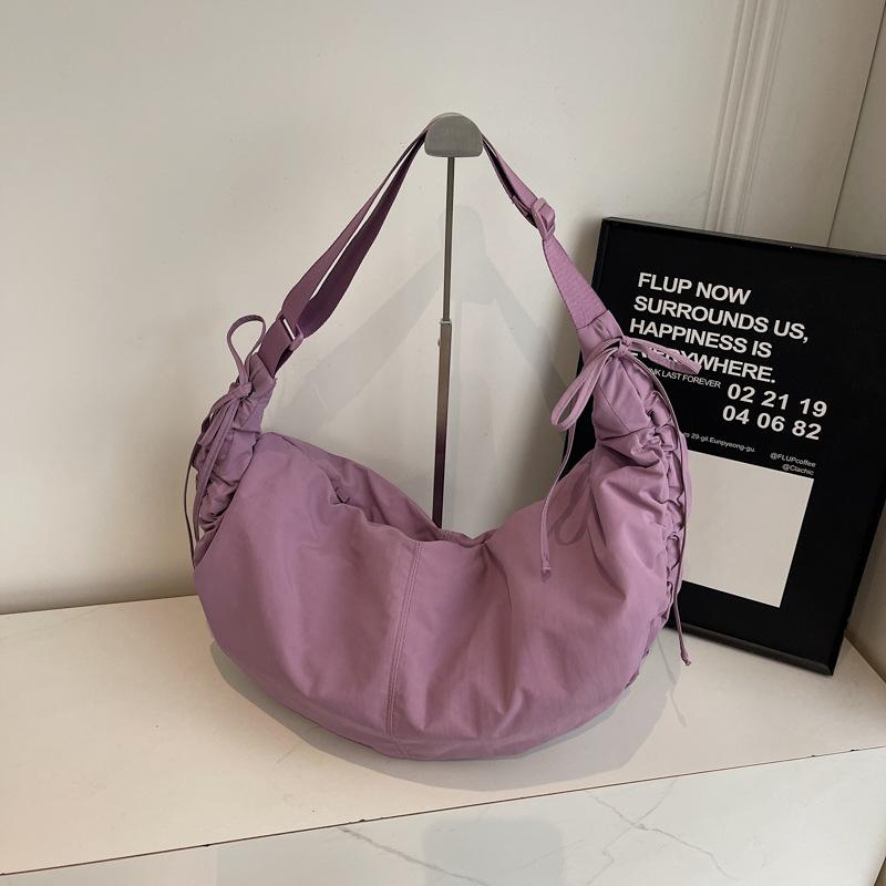 Niche Design Large-Capacity Messenger Bag Commuter Women'S Bag Simple Casual Dumpling Bag Student Large Bag Women'S Korean