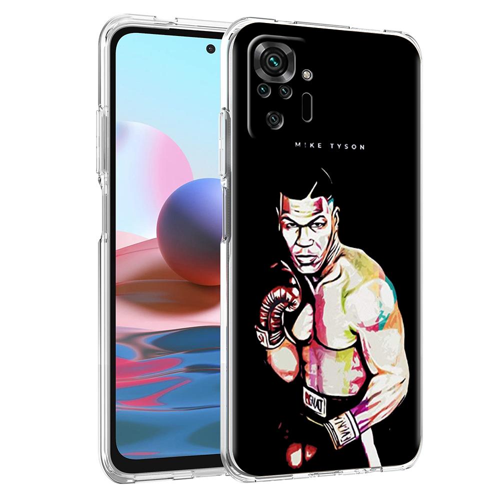 Mike Tyson Boxer Phone Case For Xiaomi Redmi Note 12 4G 11 10 Pro 5G 10C 10S 9S 9 9T 8T 9C 9A 8 8A 7 K50 K40 Gaming Clear Cover