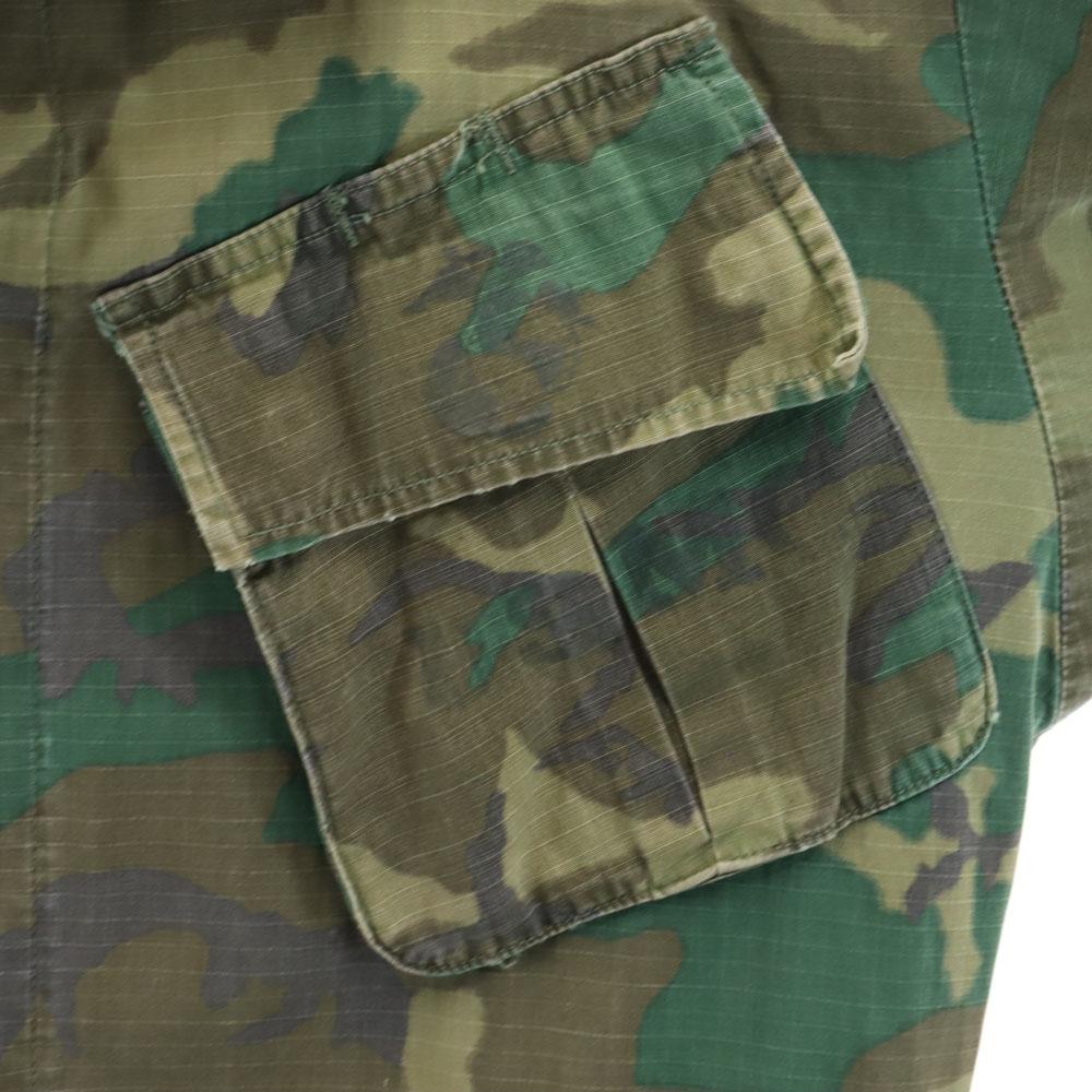 US ARMY 60s Vintage DSA 5th Alpha Camouflage Jungle Fatigue Military Jacket Men's Used