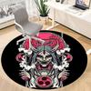1pc Skull Mask Art Office Round Area Rug, Indoor Mat Suitable For Office, Under Office Chairs Bedroom Living Room Home Decor, Room Deco 030