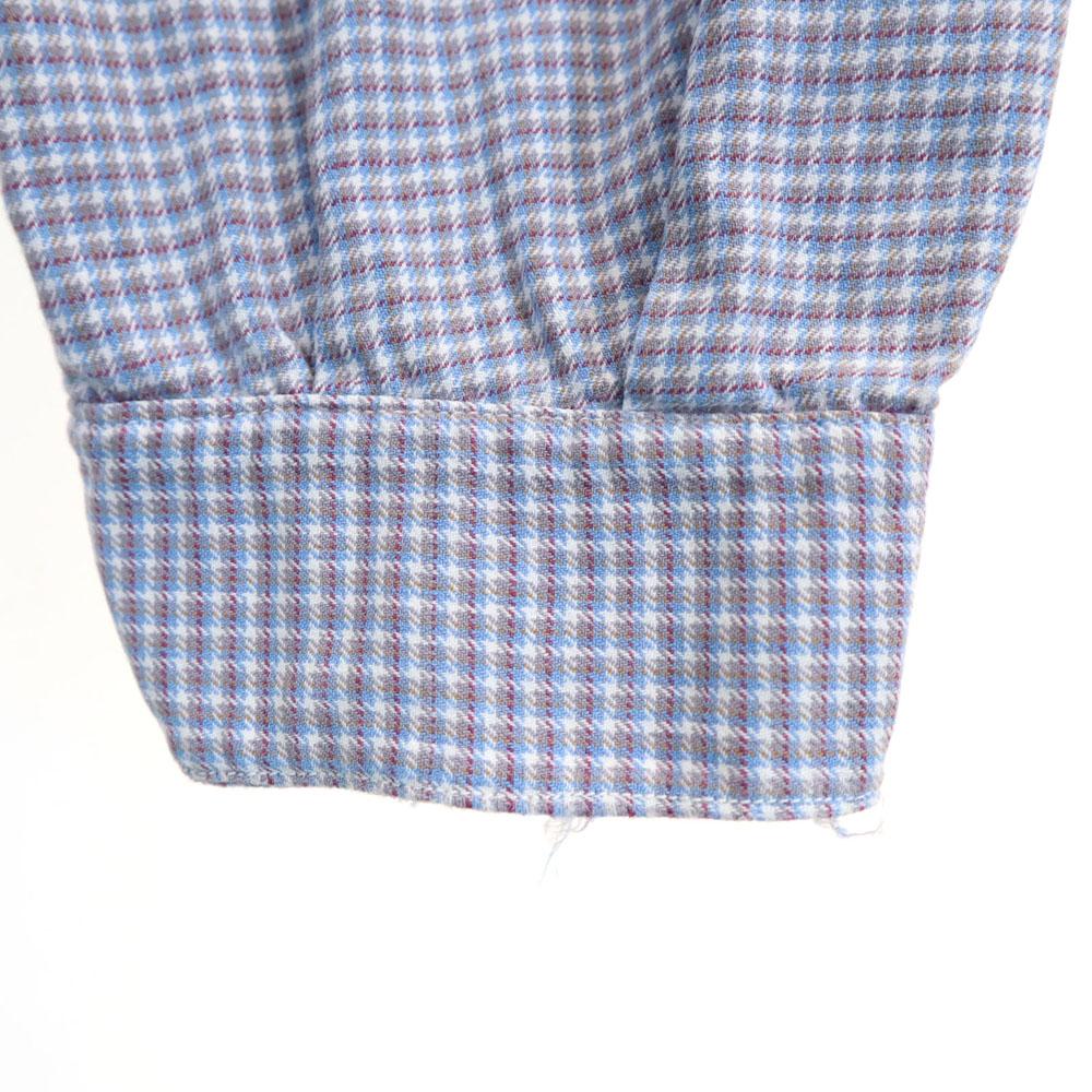 VINTAGE 40s 50s Grandpa Long sleeve pullover blouse Light blue shirt Women Used