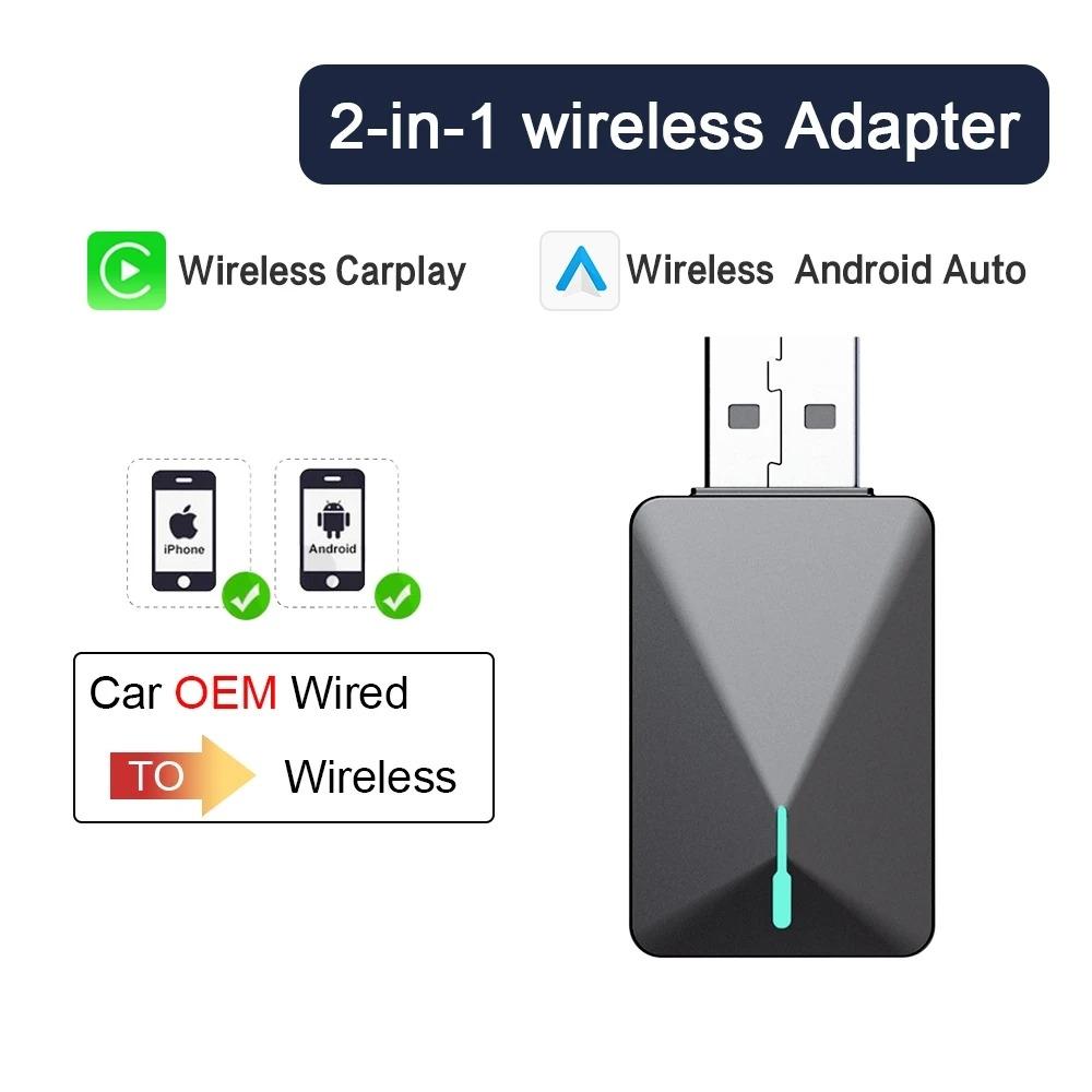 

For Hyundai Kia Mazda Mini U3 Smart Box Wireless Carplay Adapter& Android Auto Dongle OTA For Car Wired CP/AA to Wireless CP/AA сірий колір