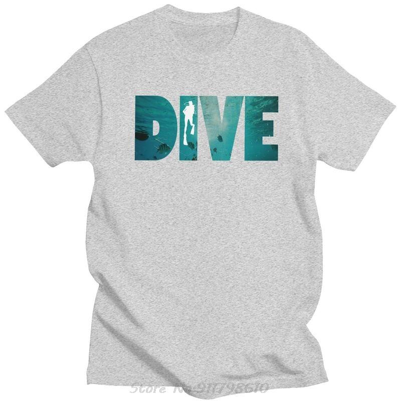 

Dive T Shirt Cotton Tees Scuba Diving T-shirt Slim Fit Apparel Oversized Unisex Tshirt Men s Clothing Streetwear S